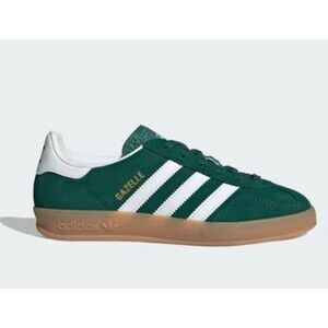 adidas Gazelle Indoor Youth Casual Sneaker Green Gum JS3800 New Sizes